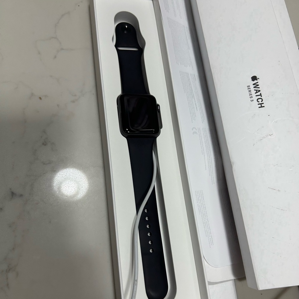 Apple Watch Series 3 42mm with Sports Band - Space Grey/Black